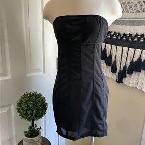 Urban Outfitters Grunge, Goth Black Strapless Bodycon Dress